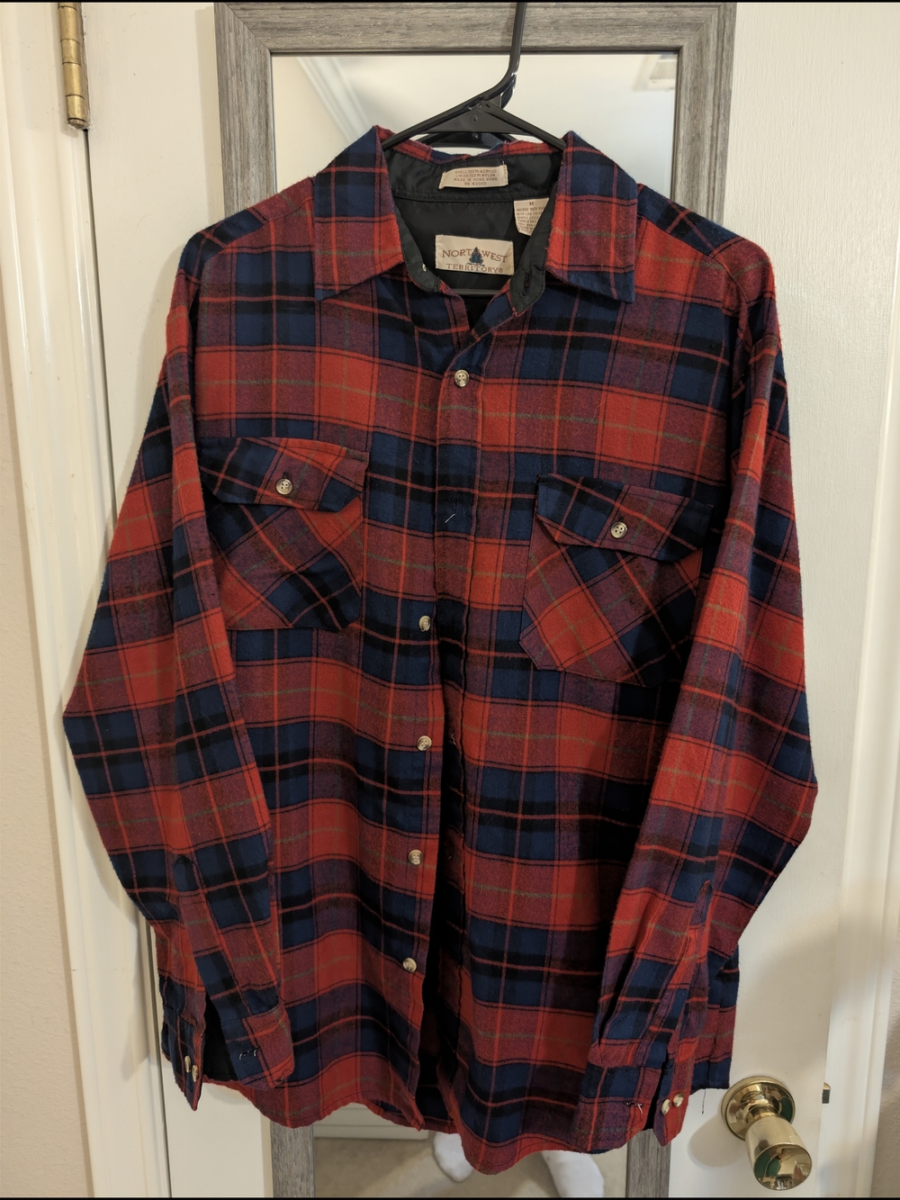 Northwest Territory Red and Dark Navy Plaid Button-Down Shirt